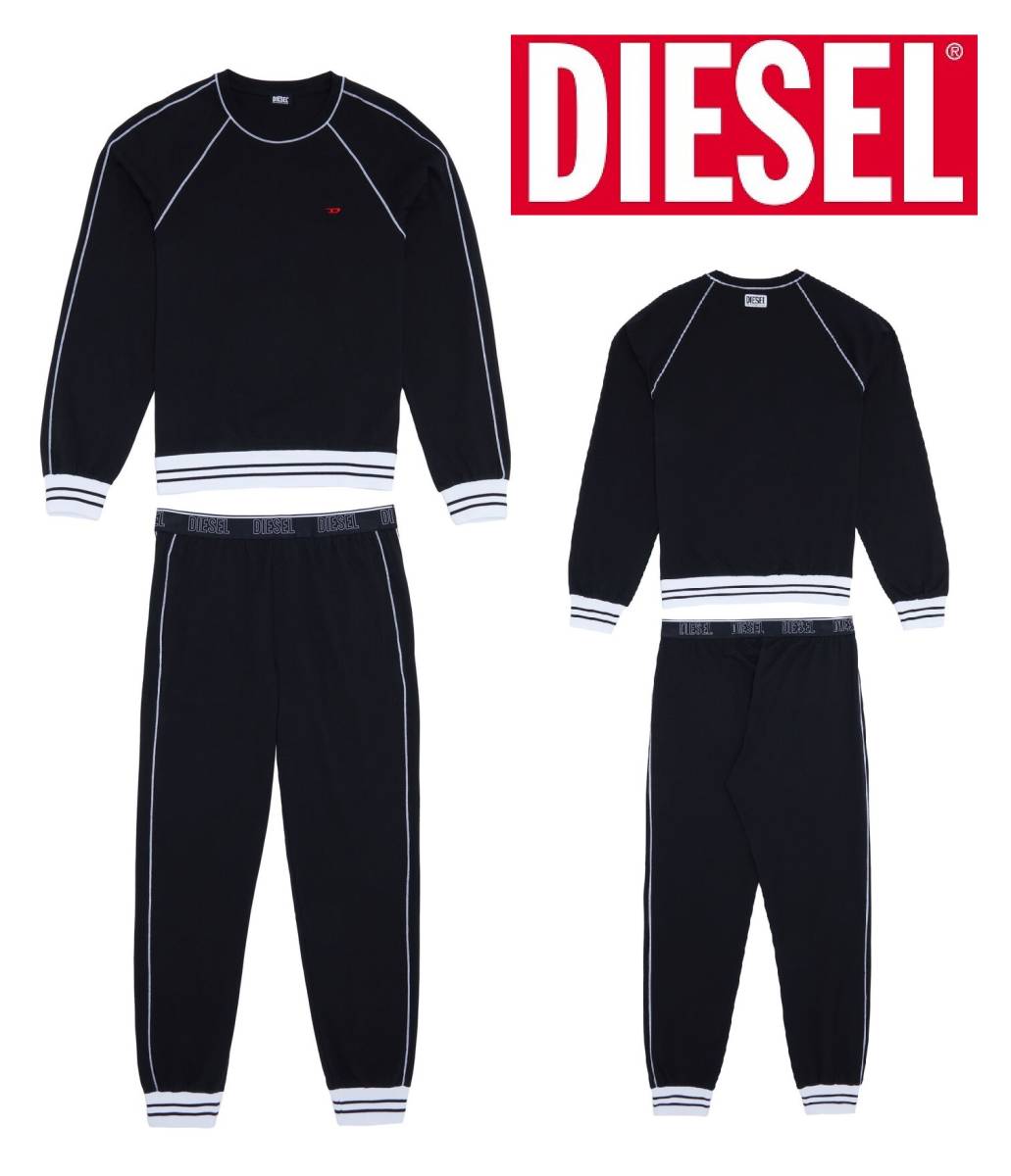 売切１円～【新品】正規品☆DIESEL ディーゼル Diesel Umset-Max-Pass☆ブラック☆Lサイズ／海外サイズ【同梱発送不可/単品取引商品】