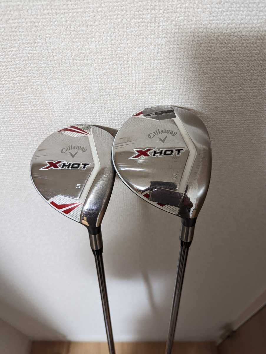 キャロウェイ xhot フェアウェイウッド 3w5w 2本セットusモデル？レア