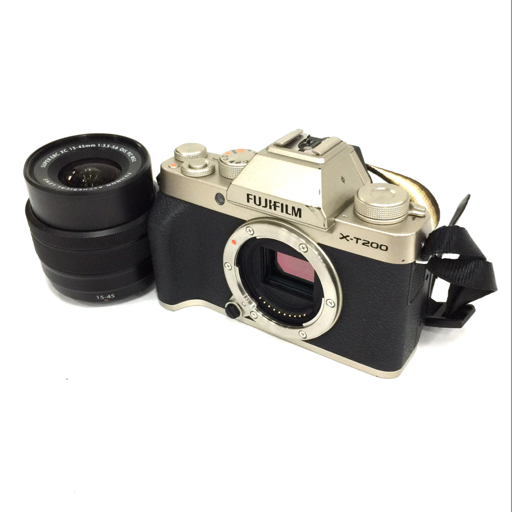 FUJIFILM X-T200 XC 15-45mm 1:3.5-5.6 OIS PZ ミラーレス一眼 デジタルカメラ 通電確認済み X-T200 Fujifilm Camera Stabilization Power new