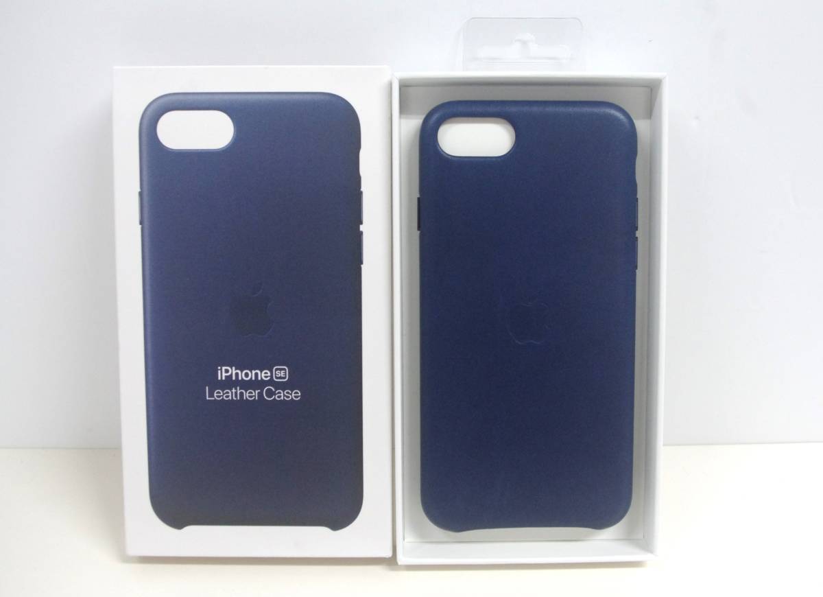 Apple純正 iPhone SE/レザーケース ミッドナイトブルー エイジング