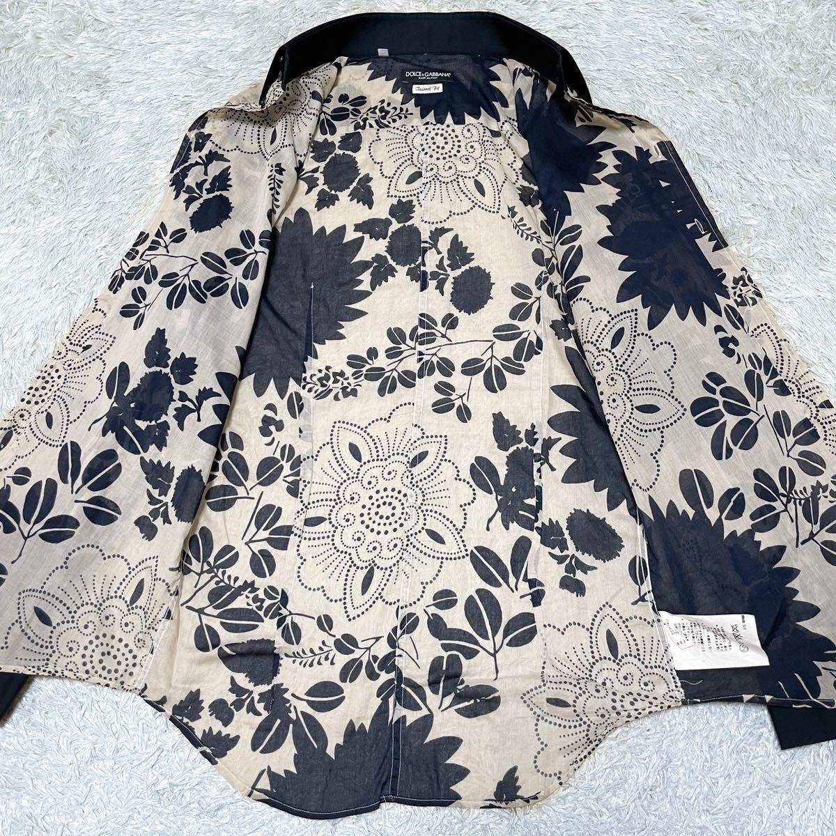 ドルチェ＆ガッバーナDOLCE&GABBANAドルガバ 花柄 総柄 フラワー 長袖 