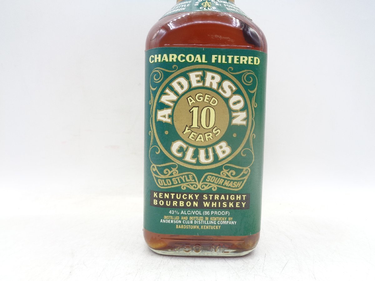 アンダーソンクラブ10年　750ml 43% バーボンウイスキー CLUB ANDERSON 10年 43％ 10年古酒 10年熟成 ANDERSON CLUB 10
