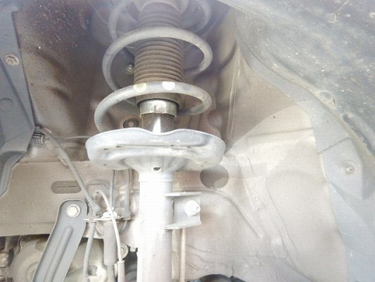 フィアット 500 ツインエア 312 2013年 31209 左フロントストラット (在庫No:511559) (7366)