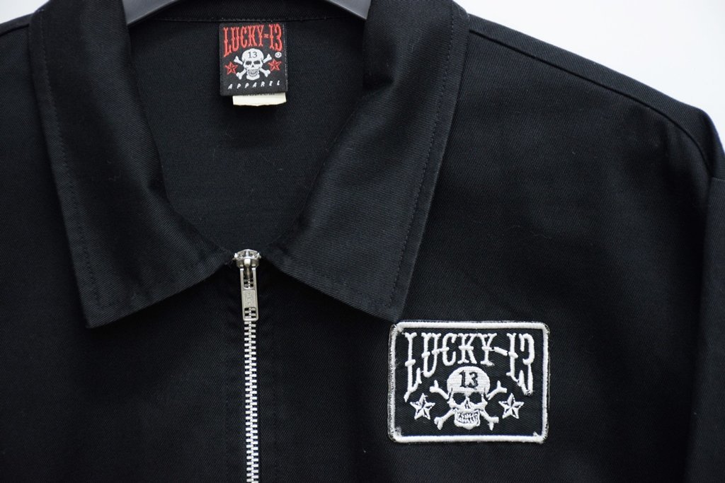 Lucky 13 スイングトップ ブルゾン スカル クモの巣 メンズ M 黒 