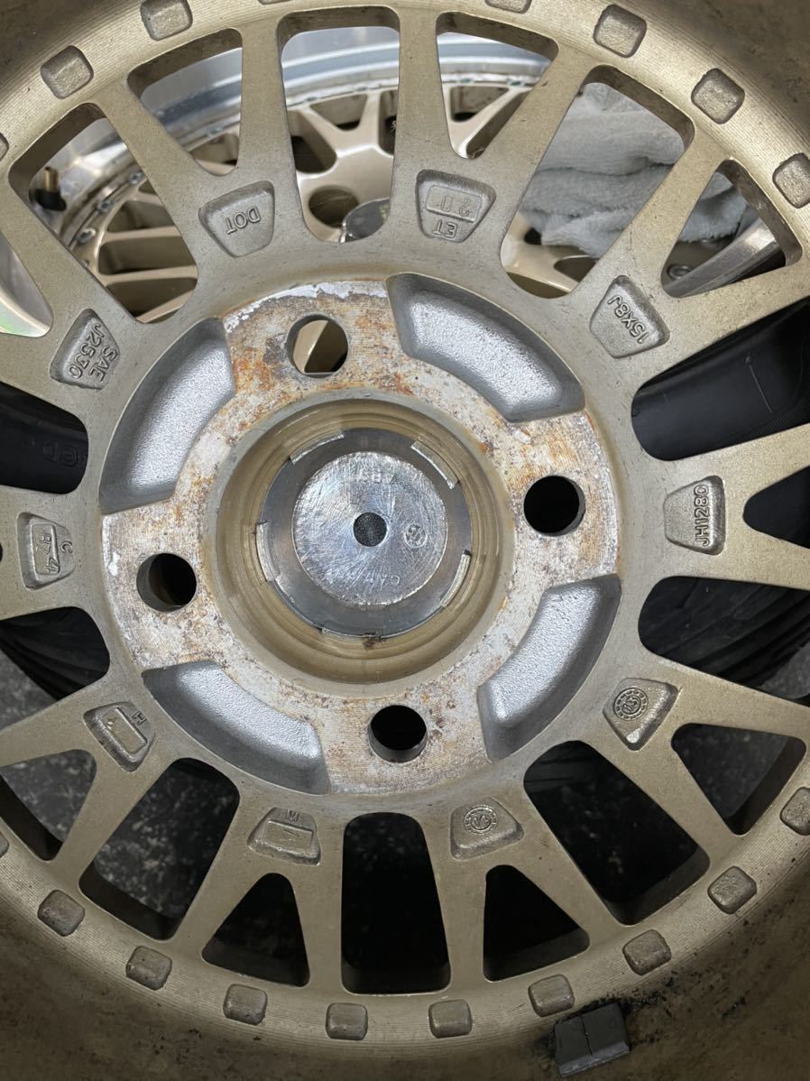 BMS ゴールド メッシュ 15インチ 165/50R15 NANKANG 8J オフセット20