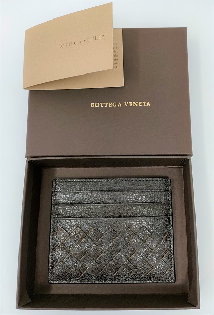 カードケース イントレチャート ボッテガヴェネタ BOTTEGA VENETA 中古 ボッテガヴェネタ、本物、名刺入れ 編み込みデザイン