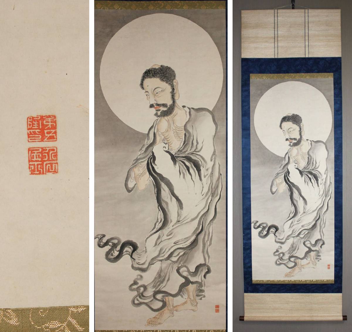 | 紀州の画家紹介 コラム 和歌山県立博物館 出山釈迦図｜古美術・掛け軸の販売・買取・鑑定-松本松栄堂 野呂介石（のろかいせき） １０ 公式通販 模写&frasl;野呂介石&frasl;湖山青桐書屋図&frasl;山水図&frasl;掛軸☆宝船☆AE-90 野呂介石 寛政三年遊白浜鉛山温泉真景図 古美術瀬戸 - 狩野探幽 狩野永岳 出山釈迦図・雪景山水図