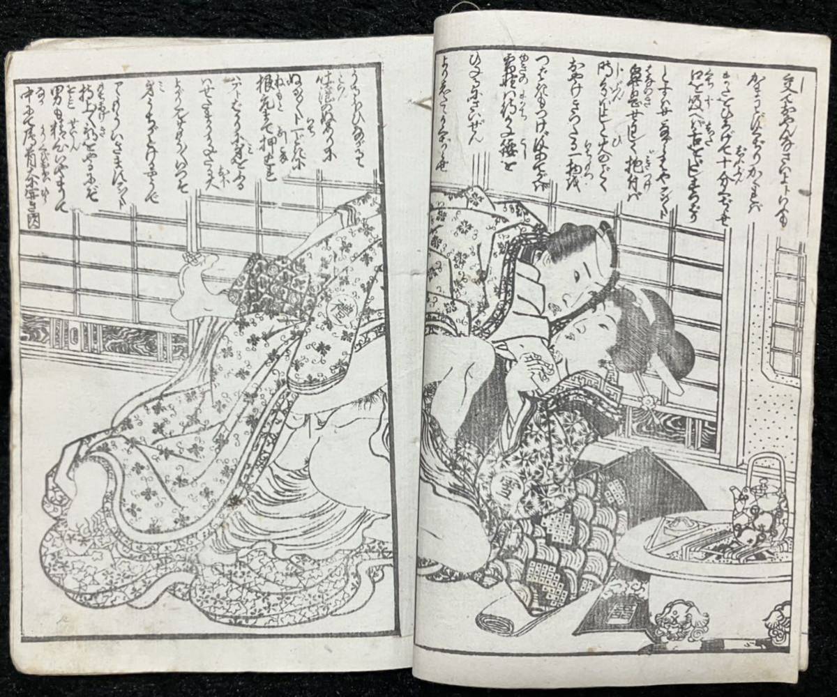 春画本 江戸期 千種花二羽蝶々 二編序 淫水亭開好 艶画 枕絵 秘画