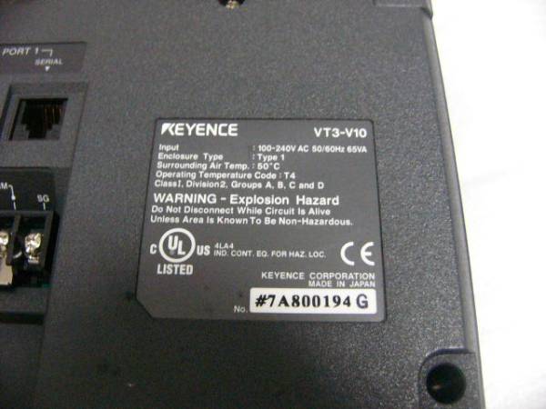 キーエンスタッチパネル 10型 VGA TFT VT3-V10 動作保証付き 【公式通販】