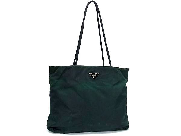 1円 PRADA プラダ テスートナイロン トートバッグ ショルダーバッグ 肩掛けかばん レディース メンズ ダークグリーン系 BA9906キタ プラダ 1円 PRADA BP8796 カーキ系 ブラック
