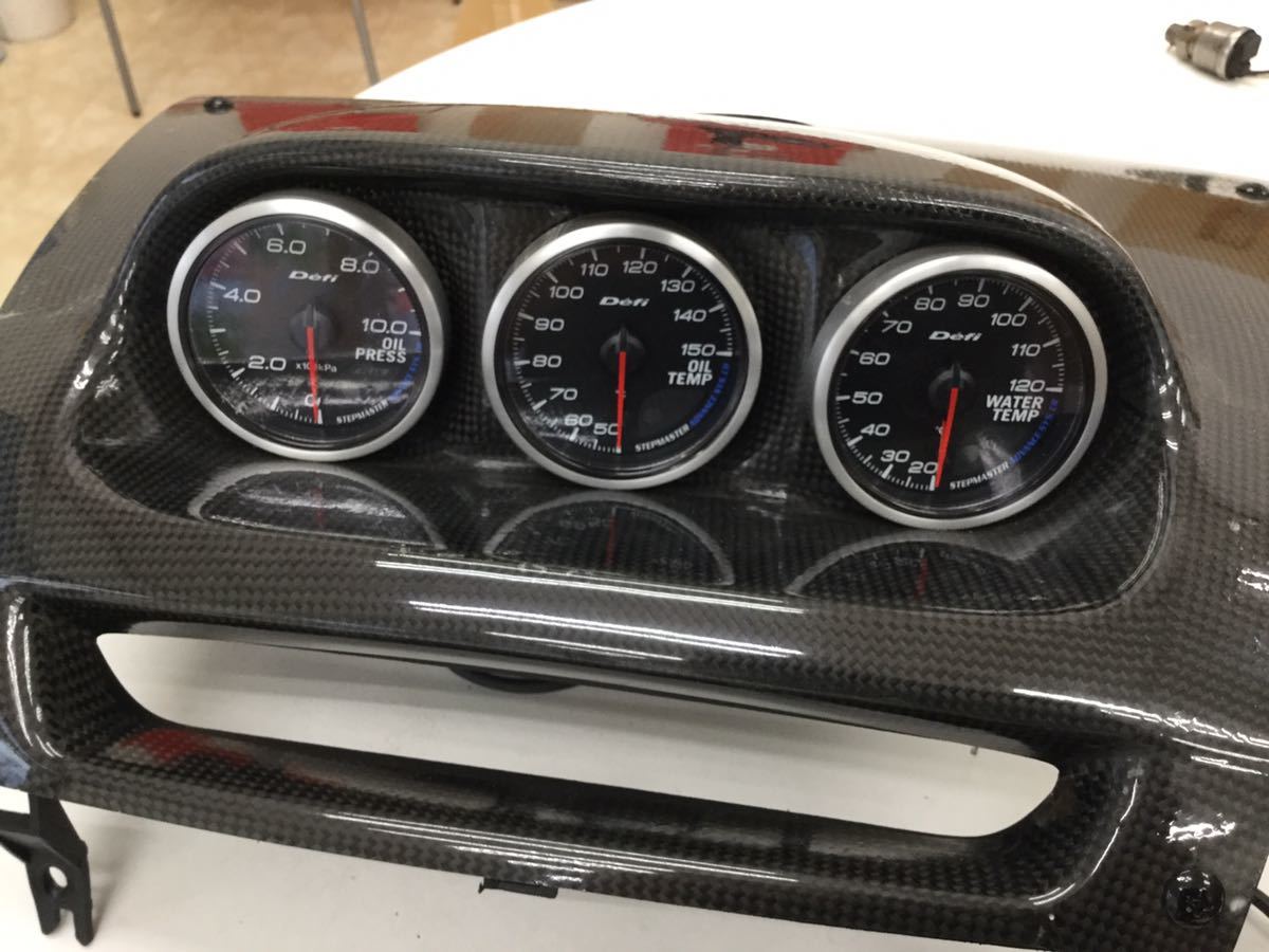 マツダ RX-8 SE3P RE雨宮 カーボンメーターパネル デフィ Defi 3連追加 