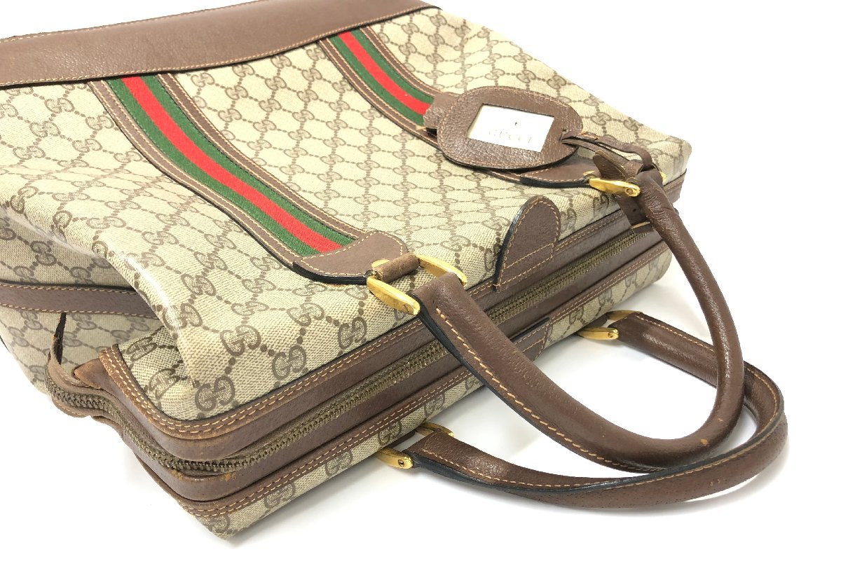【1円スタート】 GUCCI グッチ ボストンバッグ オールドグッチ PVC GG柄 タグあり 旅行カバン ビジネス 大容量 大柄 希少 ヴィンテージ GUCCI グッチ オールドグッチ | ボストンバッグ&frasl;オールドグッチ&frasl;PVC&frasl;BEG&frasl;総柄 オールドグッチ&frasl;GGバッグ&frasl;ボストンバッグ&frasl;PVC