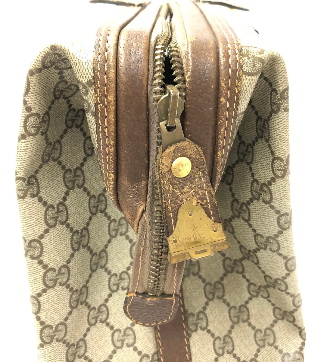 1円スタート】 GUCCI グッチ ボストンバッグ オールドグッチ PVC GG柄