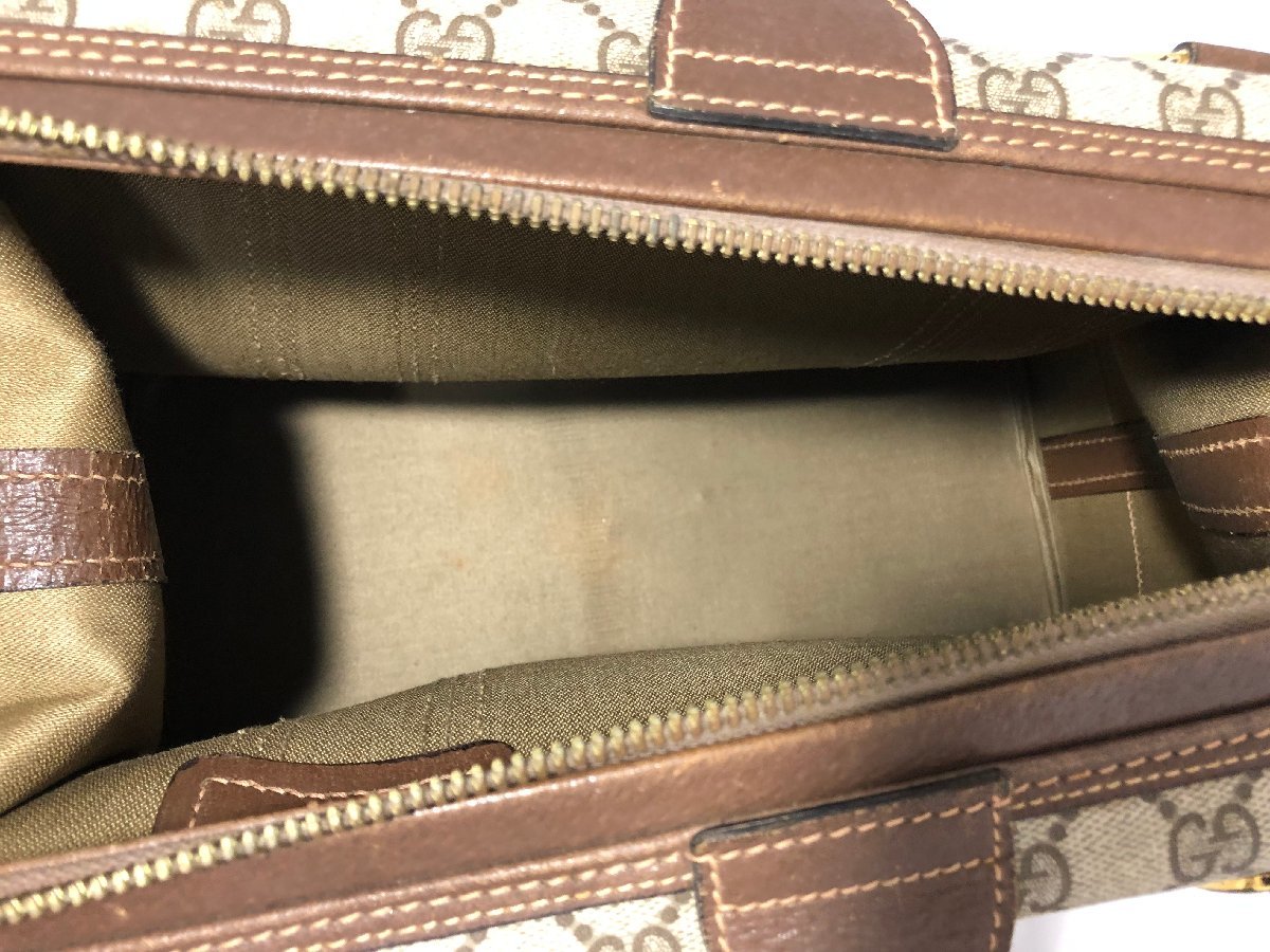 【1円スタート】 GUCCI グッチ ボストンバッグ オールドグッチ PVC GG柄 タグあり 旅行カバン ビジネス 大容量 大柄 希少 ヴィンテージ GUCCI グッチ オールドグッチ | ボストンバッグ&frasl;オールドグッチ&frasl;PVC&frasl;BEG&frasl;総柄 オールドグッチ&frasl;GGバッグ&frasl;ボストンバッグ&frasl;PVC
