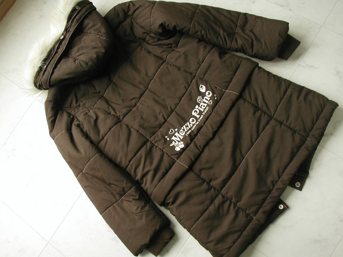 メゾピアノのロングコート☆サイズ135cm☆中わた/ダウン風/130  