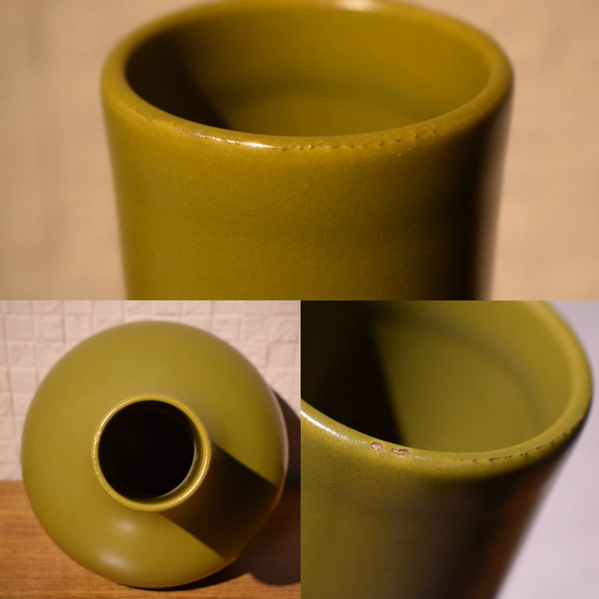 GE】X21【コレクター所蔵品】『大清乾隆年製』銘 蕎麦釉花瓶 /中国古玩
