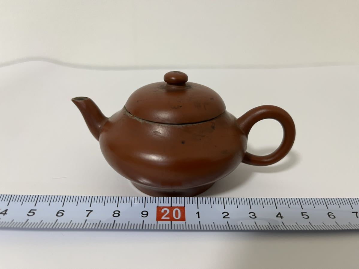 朱泥 急須 煎茶道具 中国古玩 唐物 款 中国宜興 宜兴紫砂博物馆- 大型