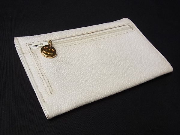1円 CHANEL シャネル ココマーク キャビアスキン コインケース コインパース カードケース 小銭入れ 財布 ウォレット ホワイト系 AD3275hk 1円 CHANEL ココマーク FQ4054 fY11441A Y8383アオ