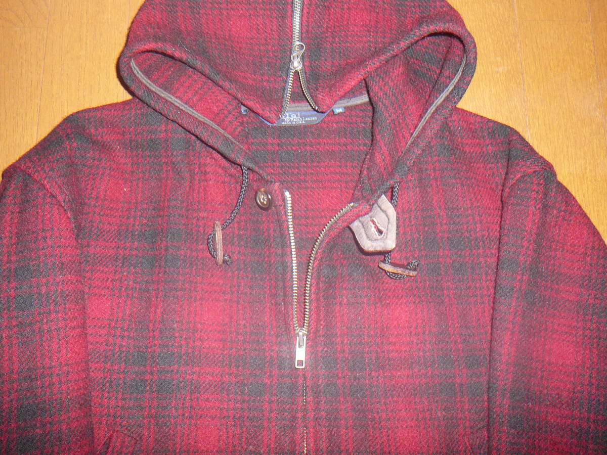 ◇POLO ラルフローレン ウールフードジャケット サイズM（L相当）RRL 