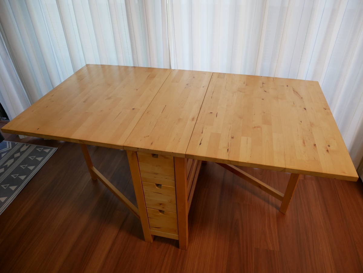 IKEA テーブル ノールデン バタフライテーブル 北欧(4人用)｜売買され 