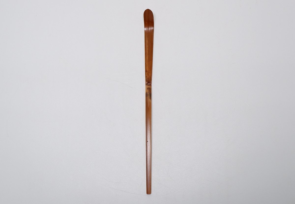 大徳寺511世管長 立花大亀造『竹茶杓』銘：深山路（共箱・共筒