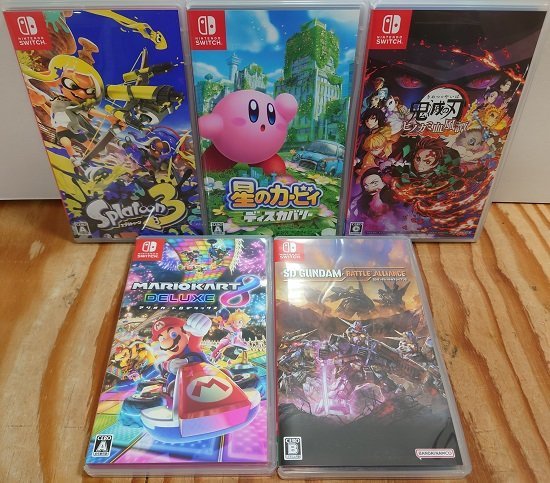 □【中古】SWITCH ソフト 5本セット（スプラトゥーン3・星のカービィ  