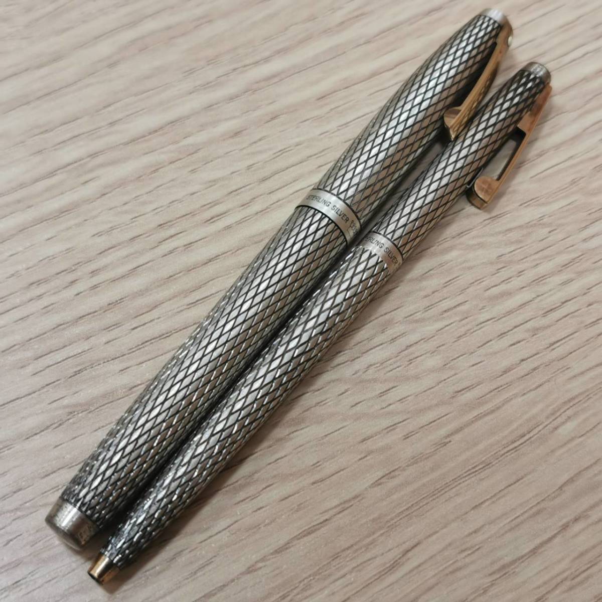 #8912 SHEAFFER シェーファー STERLING SILVER スターリングシルバー 万年筆 ボールペン ペン先14K インク無し 現状保管品
