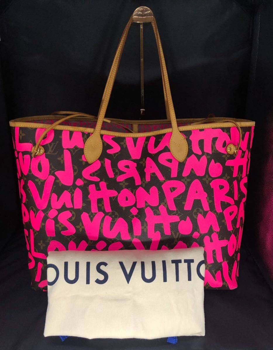 本物】グラフィティ】LOUIS VUITTON】ルイヴィトン 】ネヴァーフルGM 