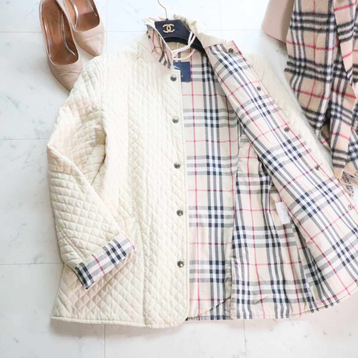 BURBERRY バーバリーロンドン ☆軽暖・中綿入り☆ 裏ノバチェック 