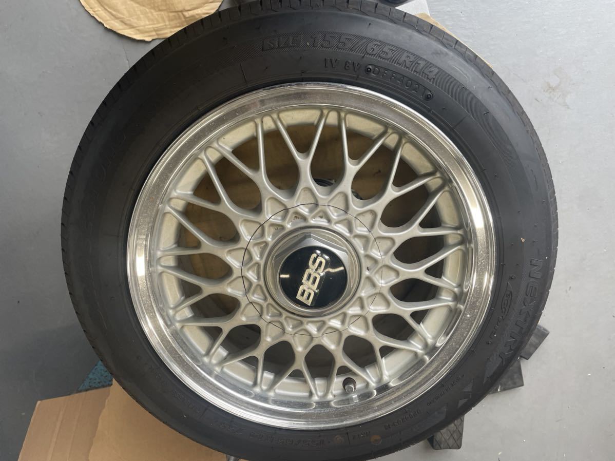 BBS RG 14インチ 6.0j +45 155/65R14 ブリヂストンほぼ新品タイヤ 