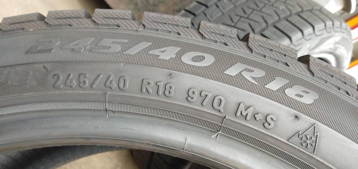 【人気SALE，格安】 245/40R18　ピレリ　PIRELLI　スタッドレス　アイス　アシメトリコ　ICE ASIMMETRICO　STUDLESS WRX　AUDI 雪　スノータイヤ　レガシイ