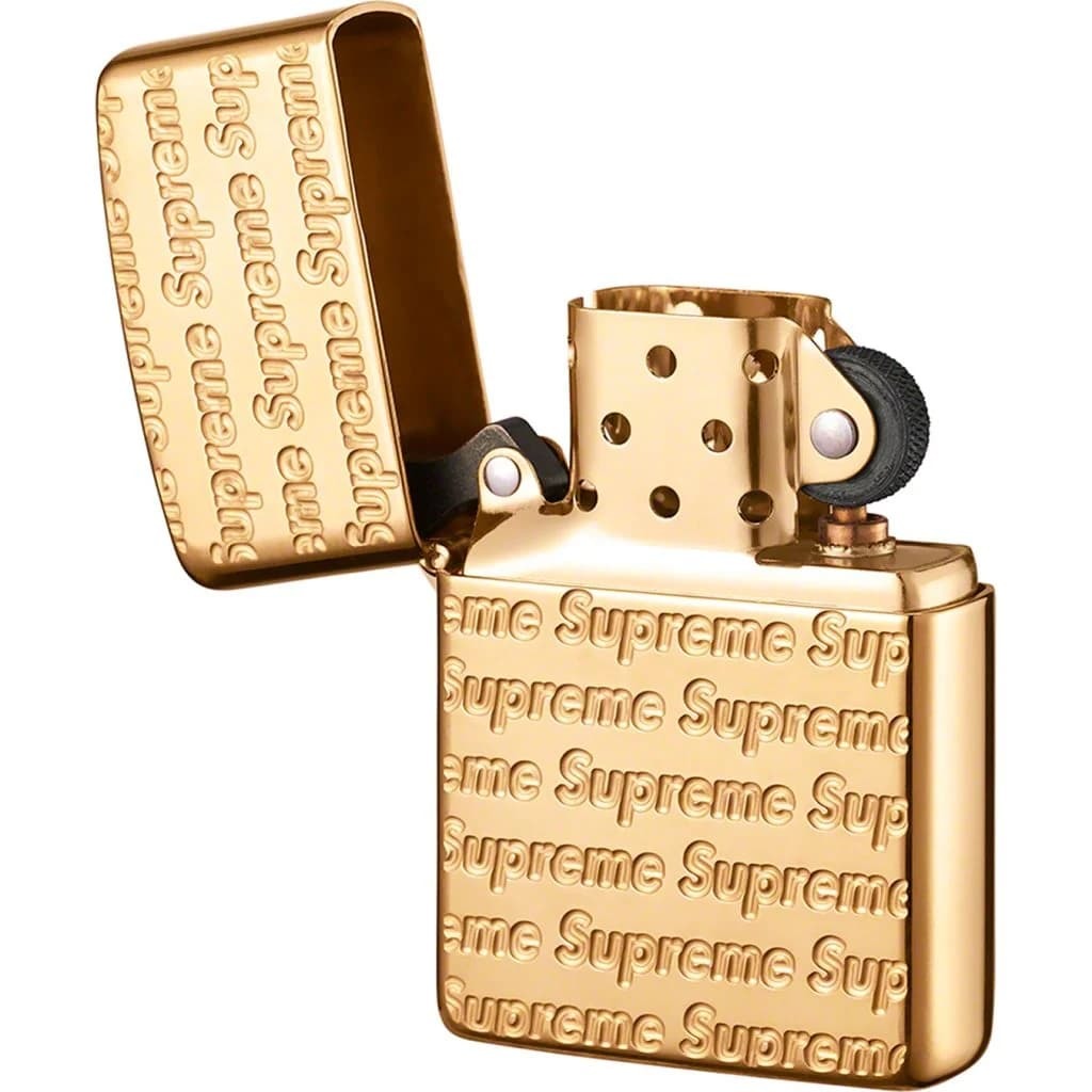 新品未使用】Supreme Repeat Engraved Zippo Gold 22FW 国内正規品付属 