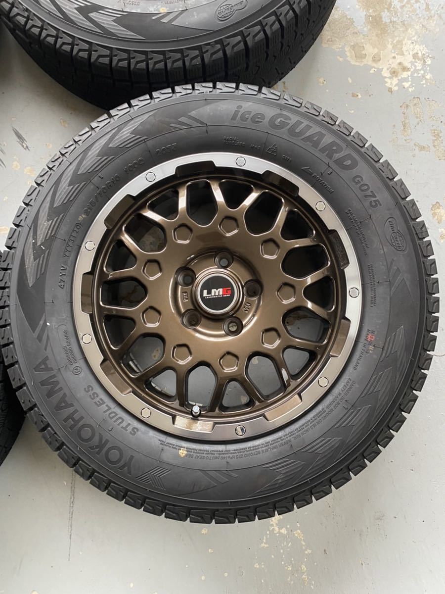中古美品 バリ溝 2020年製 デリカD5 215/70R16 社外アルミホイール4本 