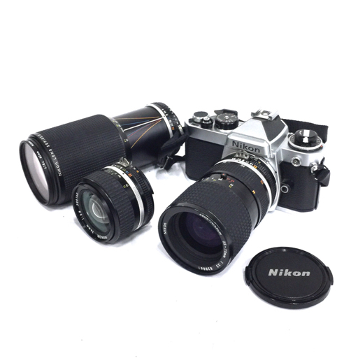 NIKON ニコン FE 一眼レフカメラ レンズ付き 35~70mm 1:3.5 1円 Nikon FE シルバー Zoom-NIKKOR 35-70mm 1:3.5 NIKKOR 24mm 1:2.8