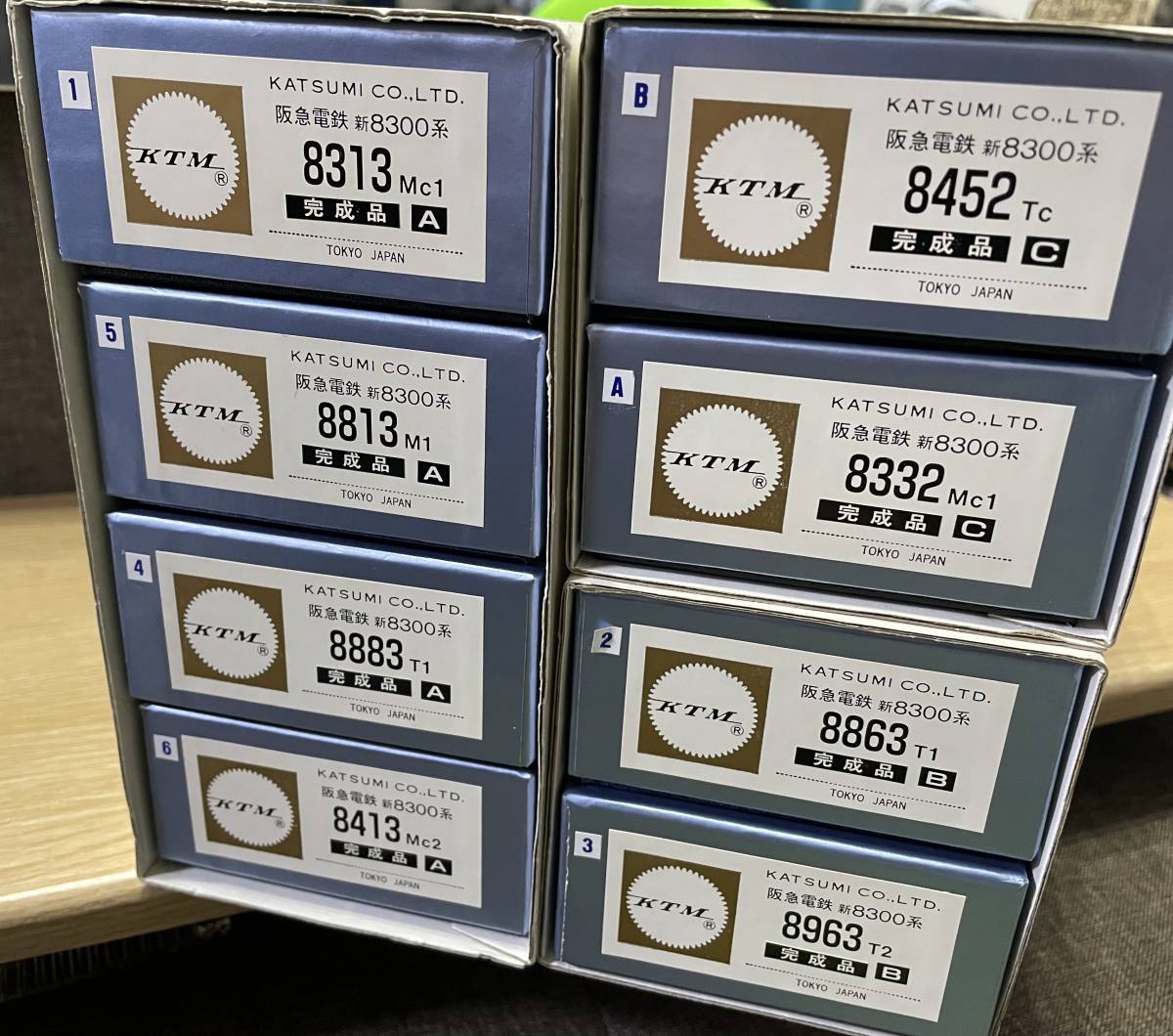 カツミ : HOゲージ Yahoo!オークション KTM ８両セット 阪急８３００系 - メーカー完成 KTM(カツミ) HO おもちゃ 8両 阪急8300系 鉄道模型 中古☆KTM