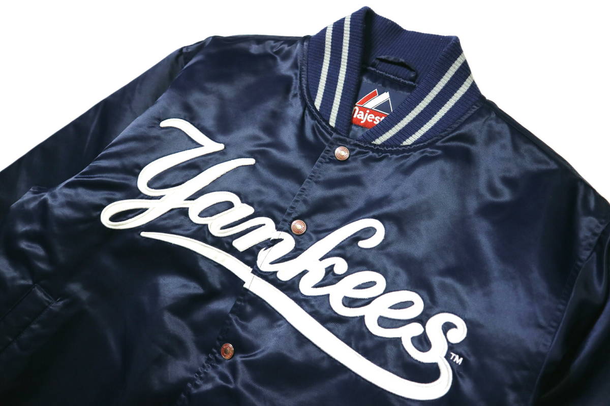 概ね美品/ゆったりM！◇SSK製 Majestic MLB NYヤンキース ナイロン 