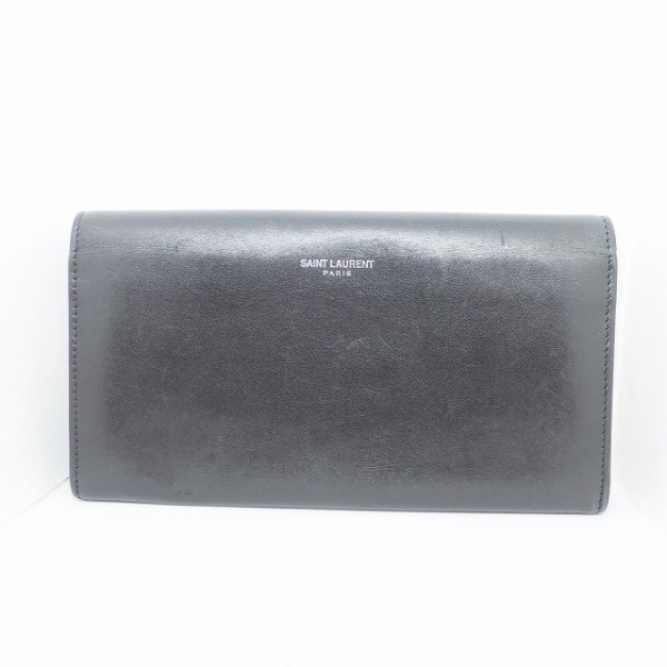 サンローランパリ SAINT LAURENT PARIS 長財布 333454 レザー×金属素材 