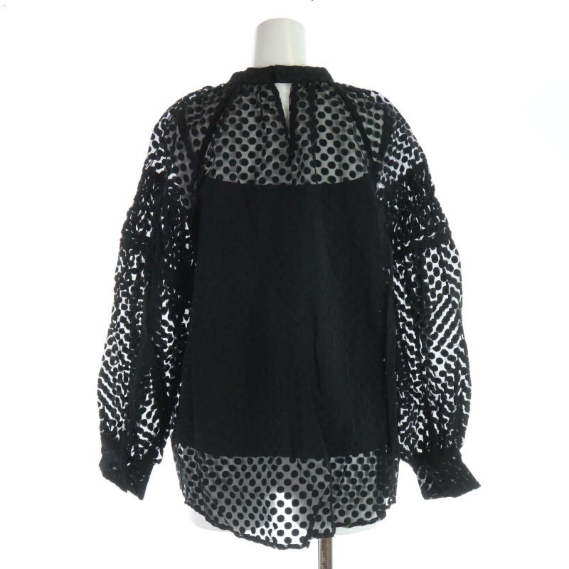 ジャスグリッティー JUSGLITTY 20SS ピンタックギャザー透けブラウス 
