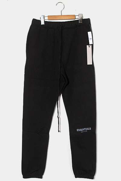 未使用品 FOG ESSENTIALS FEAR OF GOD エッセンシャルズ フィアオブゴッド Sweatpants スリムスウェットパンツ XS BALCK 黒 /● メンズ