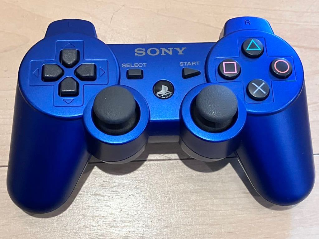 ☆新品同様 ほぼ未使用 SONY PS3 純正 コントローラー Titanium Blue 