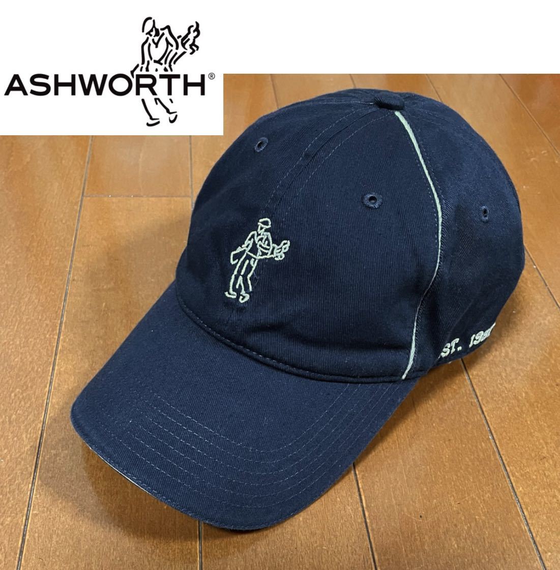 ★Ashworth アッシュワース★ロゴ刺繍がポイント！ネイビーカラーレディースキャップ/フリー_1
