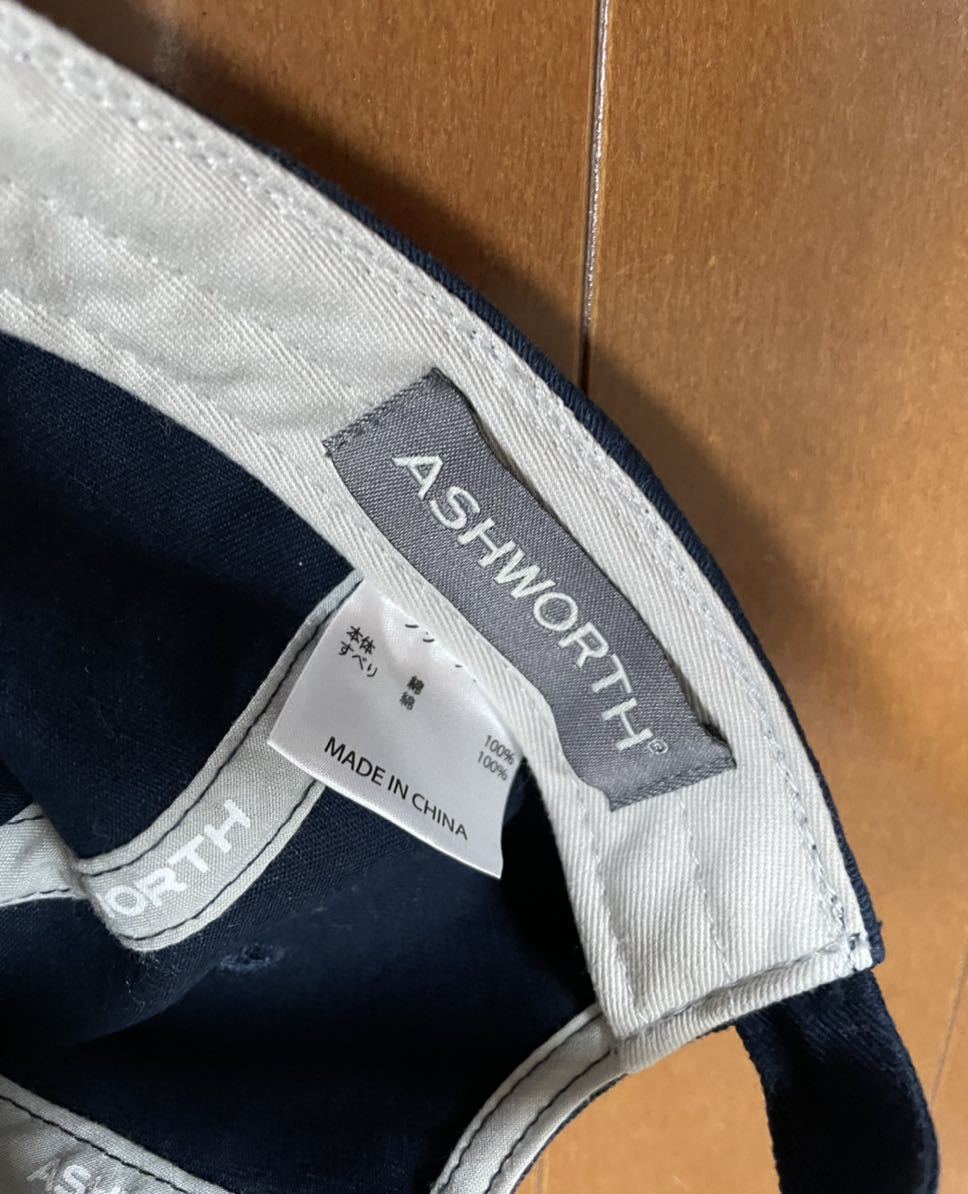 ★Ashworth アッシュワース★ロゴ刺繍がポイント！ネイビーカラーレディースキャップ/フリー_6