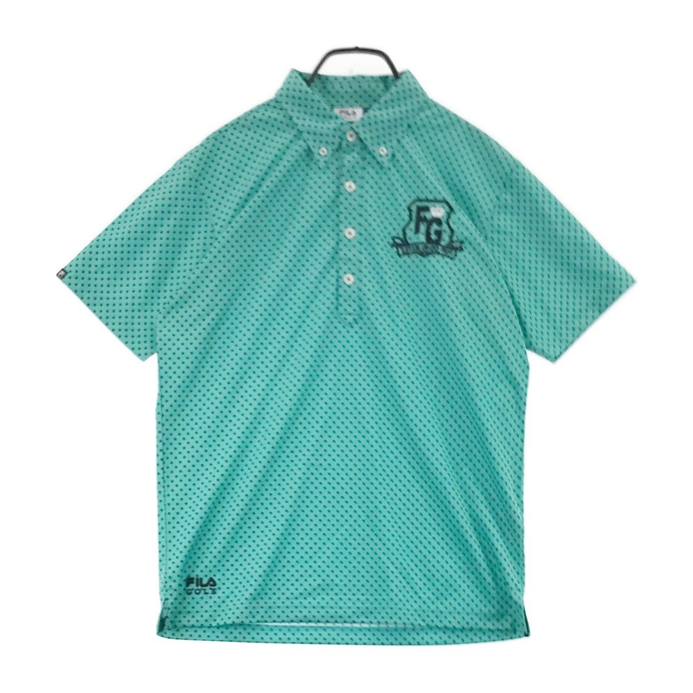 FILA GOLF フィラゴルフ 半袖ポロシャツ ドット ブルー系 L [240001672362] ゴルフウェア メンズ