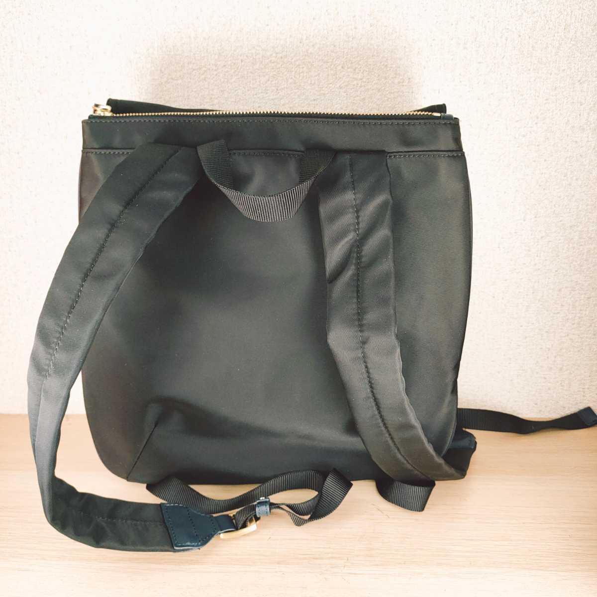 極美品】アニエスベー agnes.b リュック ナップサック ブラック系 