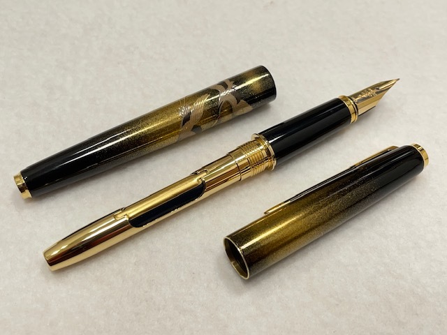 50144 未使用美品 鶴 国光会 ペン先14K PILOT 蒔絵 万年筆(パイロット