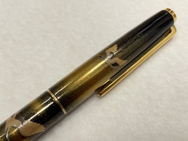 50144 未使用美品 鶴 国光会 ペン先14K PILOT 蒔絵 万年筆(パイロット