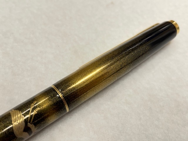 50144 未使用美品 鶴 国光会 ペン先14K PILOT 蒔絵 万年筆(パイロット