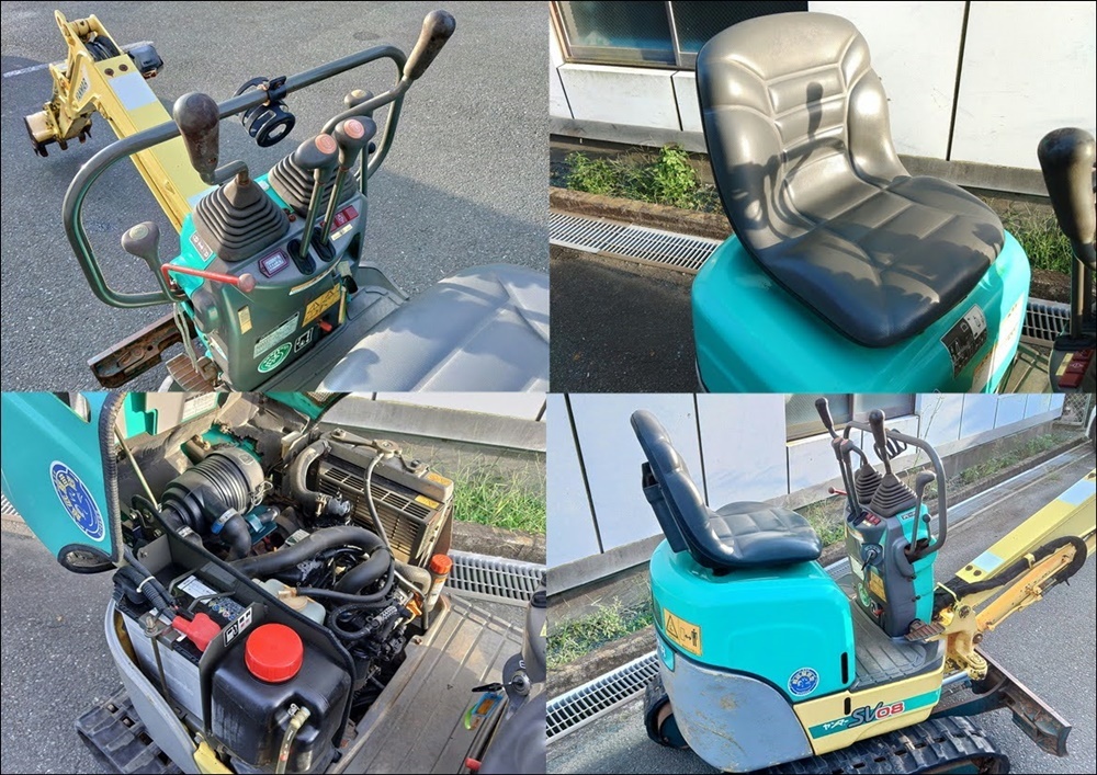 ヤンマー SV08 ユンボ SV08（SV08-1E）｜ミニショベル／油圧ショベル｜建設機械｜ヤンマー YANMAR H-9366ジャンク品 2905h &frasl; 走行可能 | SV08-1E 重機 ミニユンボ（ミニ油圧ショベル）~1t ミニショベル ミニユンボ ヤンマーsv08(建設機械、重機