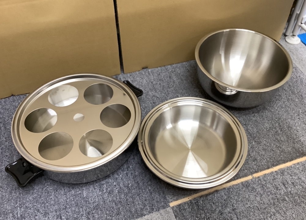 ☆中古 鍋 インコア 調理器具 INKOR 蒸し器 調理 両手鍋 ☆ INKOR