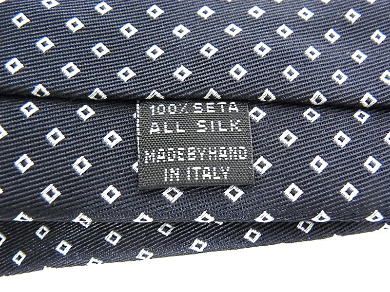 Napoli ネクタイ ライトブルー 小紋柄 美品E